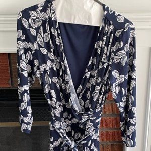 Navy wrap dress
